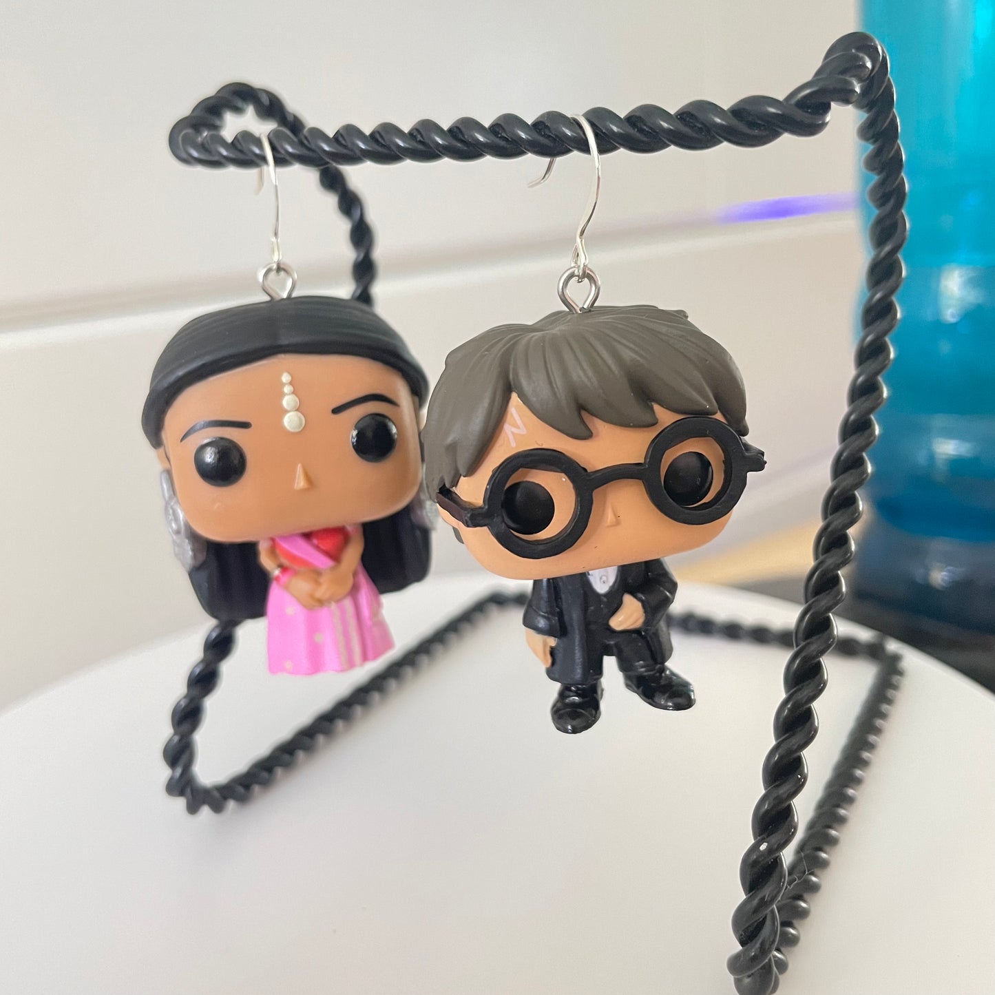 Pop Vinyl Earrings Harry Potter Parvati Hand Crafted Fandom Halloween Cosplay Repurposed