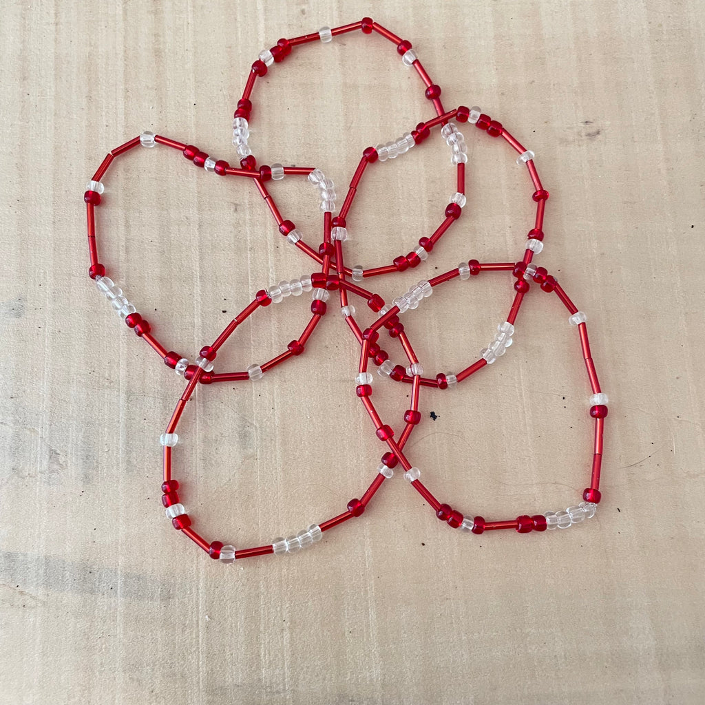 F*ck Tr*mp | 5 Pk Bracelet Stretch Morse Code Gender-Neutral Mini / Seed Beads