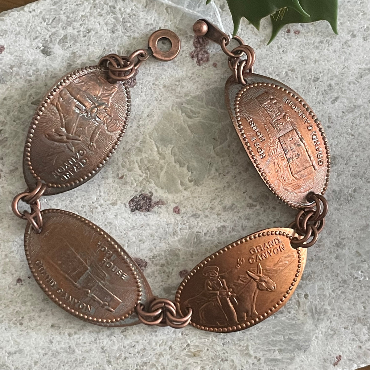 Themed Pressed Penny Bracelets Everyday Casual Jewelry Unisex Women Men Fun Gift Idea Unique