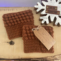 Boot Cuffs in Cinnamon Puff Stitch 11.5" Hand Crocheted Knit Fall Winter Hiking Indoor Outdoor Cozy Brown Orange Women Handmade Gift Accessory