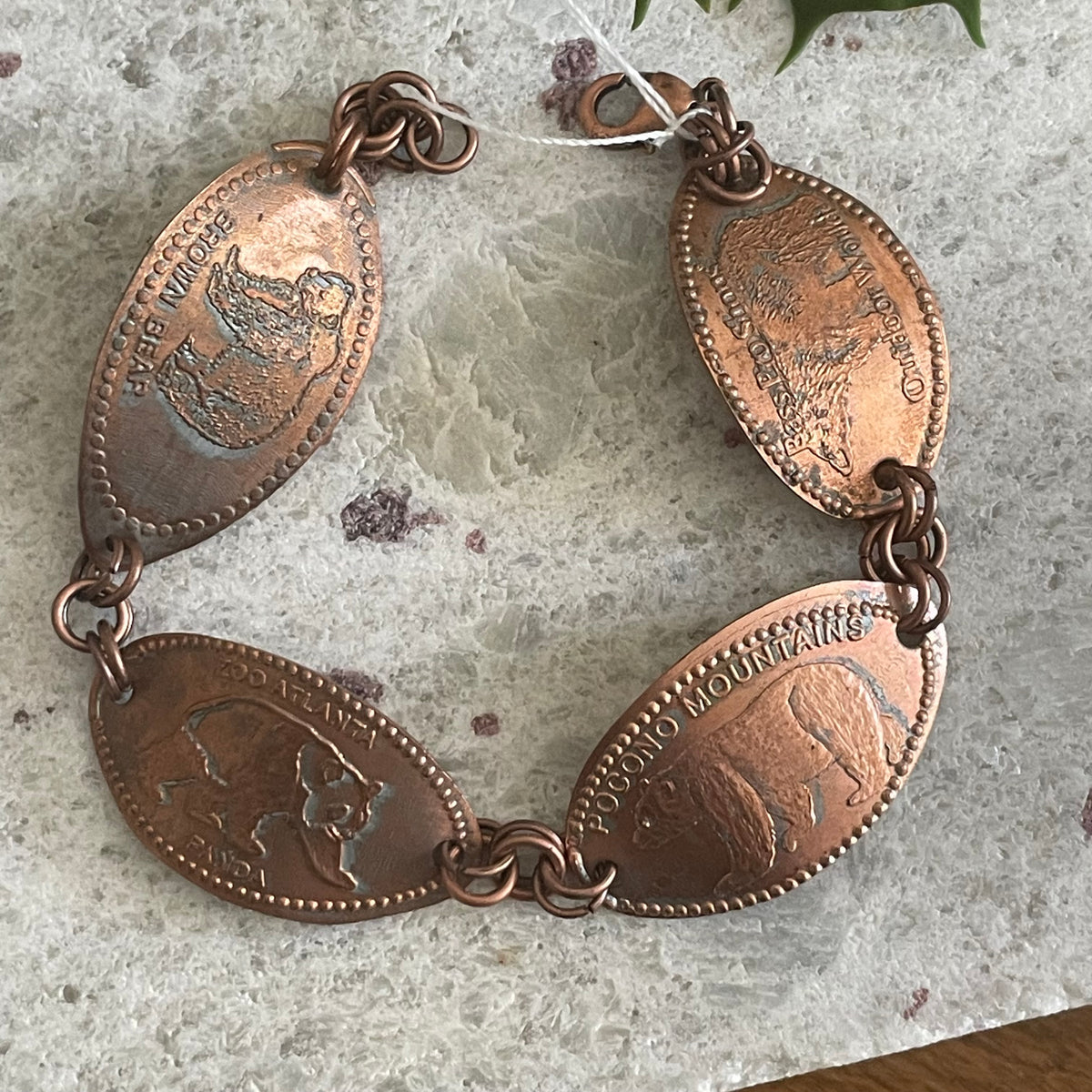 Themed Pressed Penny Bracelets Everyday Casual Jewelry Unisex Women Men Fun Gift Idea Unique