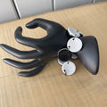 Black & White Game Piece Bracelet 8.5” Geometric Dual Tone Handmade Repurposed Upcycled Unconventional