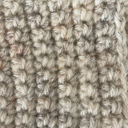 Light Wheat Marble Fingerless Gloves Crochet Knit Fall Winter Hiking Walking Wrist Warmers Outdoor Camping Gaming Ivory Cream Beige Handmade Accessory