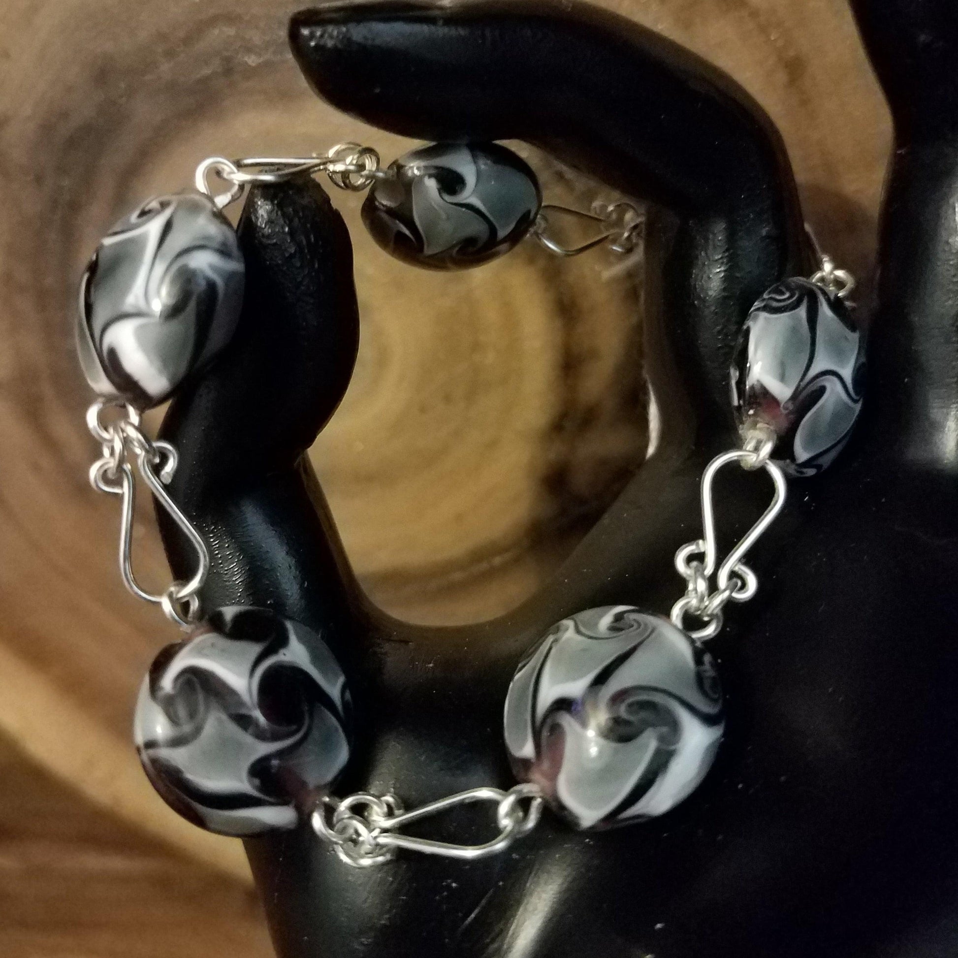close up of glass beads