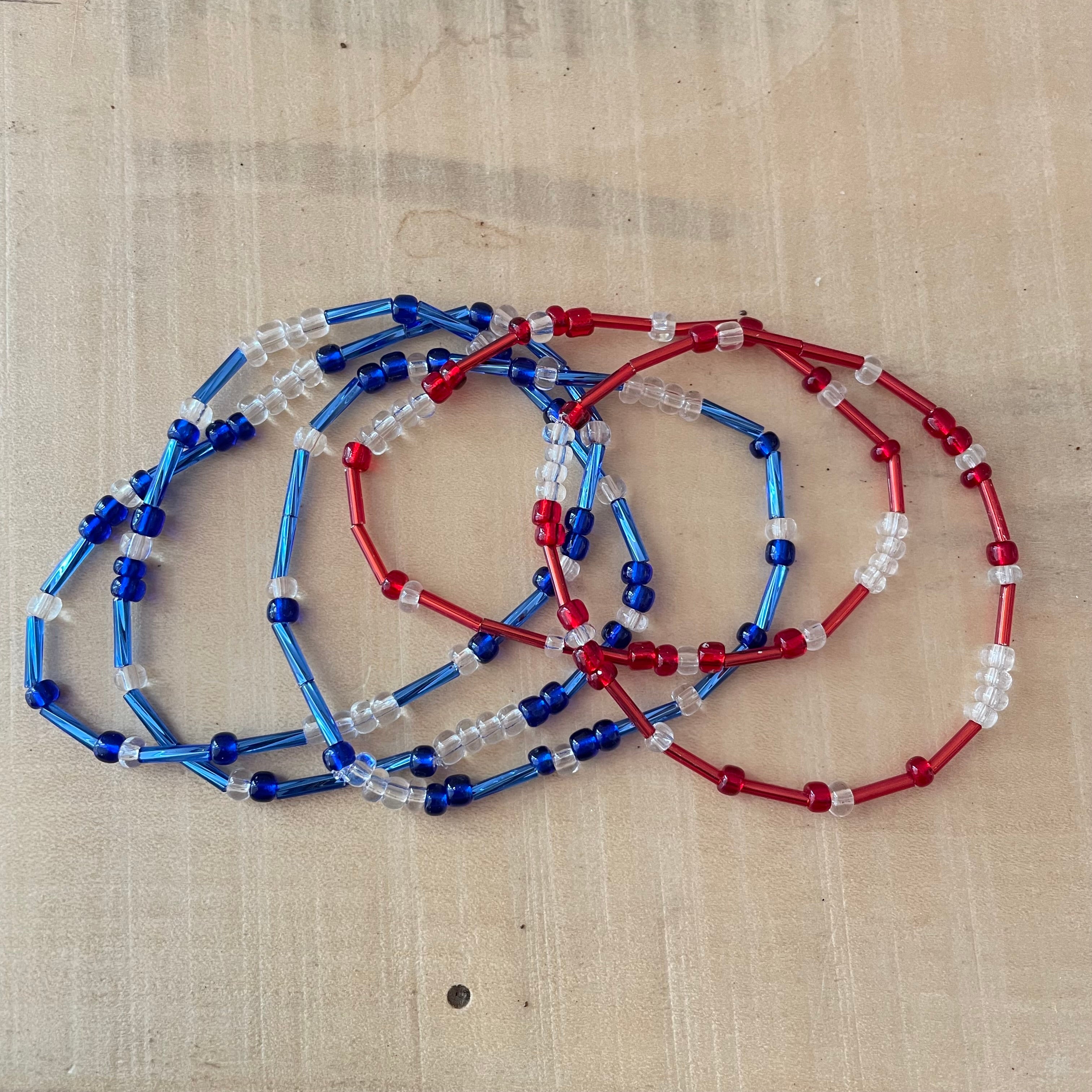 F*ck Tr*mp | 5 Pk Bracelet Stretch Morse Code Gender-Neutral Mini / Seed Beads