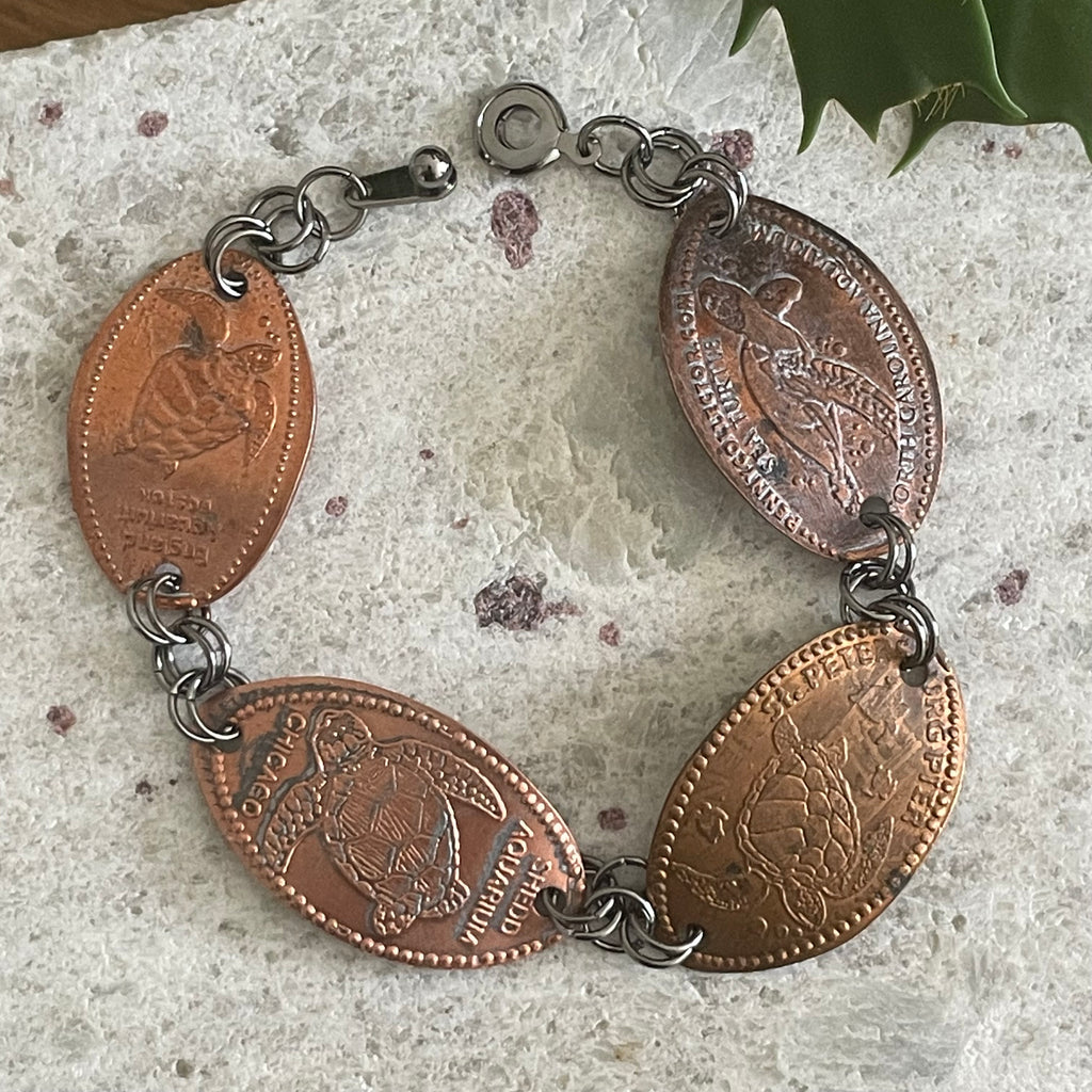 Themed Pressed Penny Bracelets Everyday Casual Jewelry Unisex Women Men Fun Gift Idea Unique
