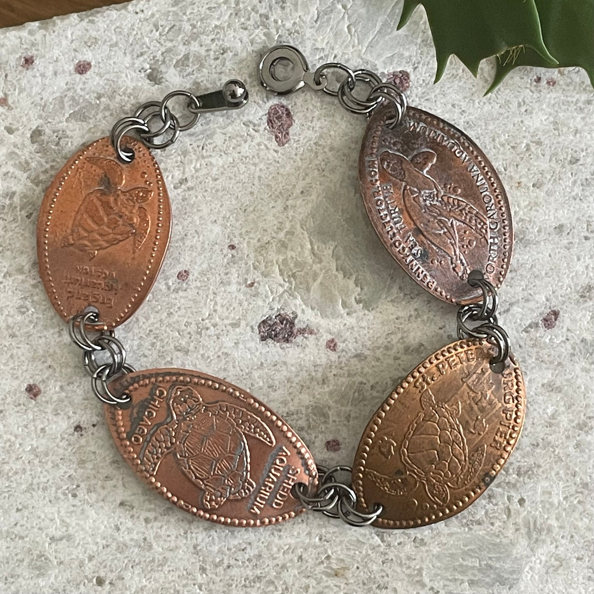 Themed Pressed Penny Bracelets Everyday Casual Jewelry Unisex Women Men Fun Gift Idea Unique