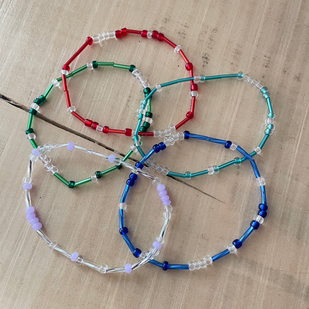 F*ck Tr*mp | 5 Pk Bracelet Stretch Morse Code Gender-Neutral Mini / Seed Beads