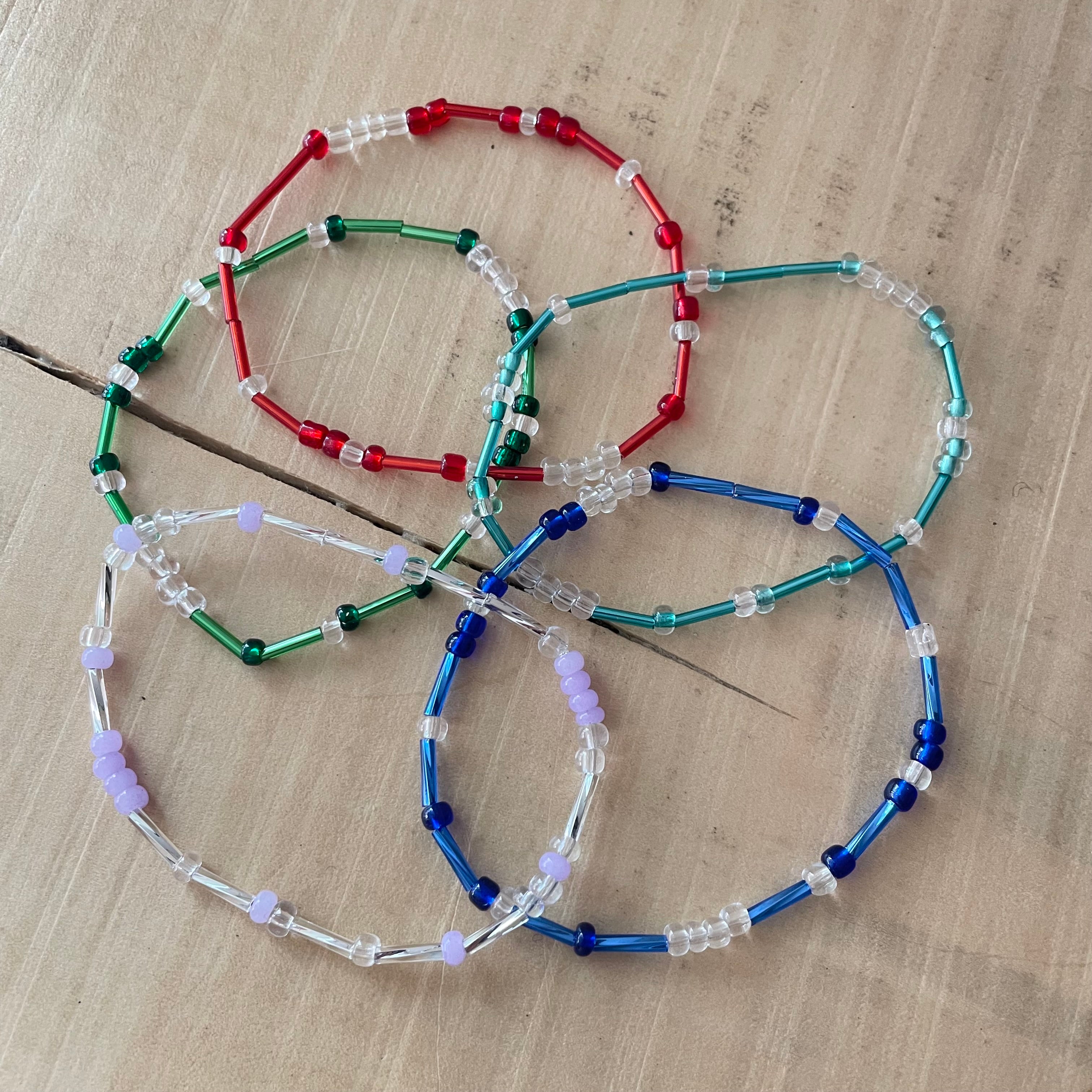 F*ck Tr*mp | 5 Pk Bracelet Stretch Morse Code Gender-Neutral Mini / Seed Beads