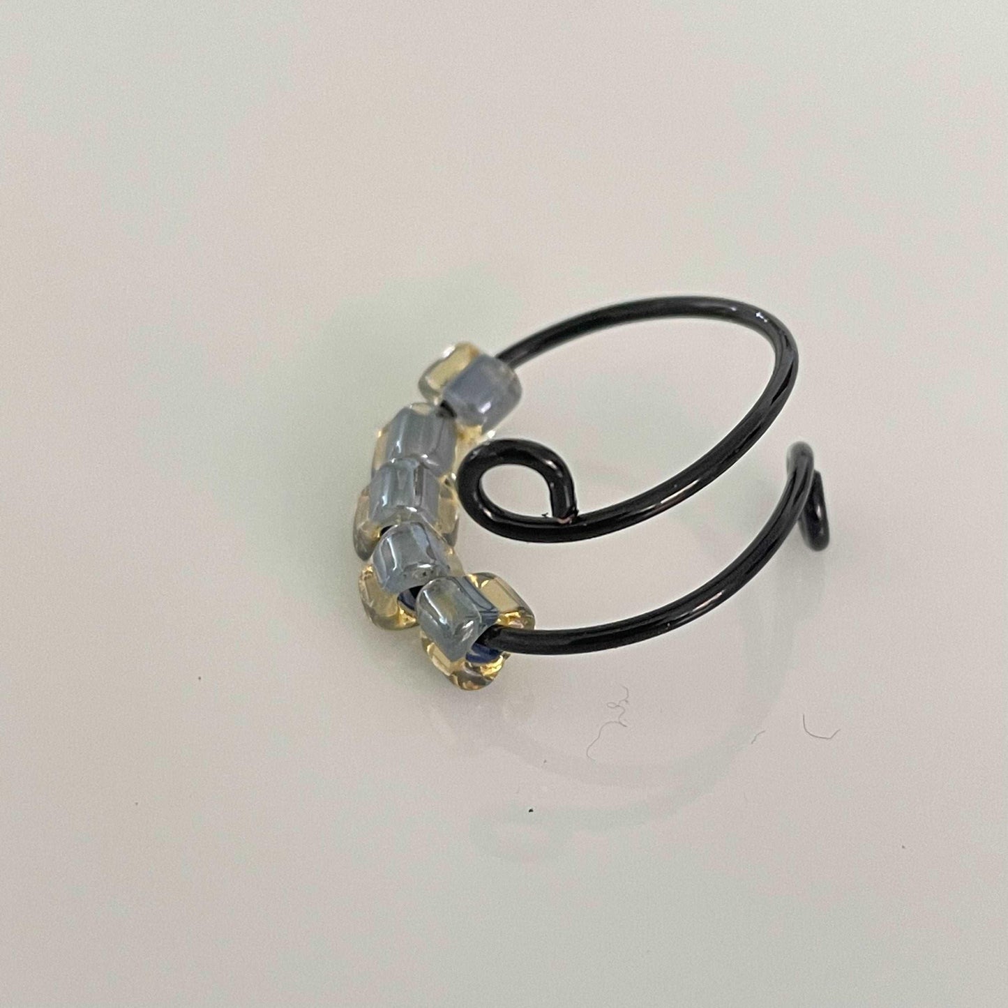 clear gray beads