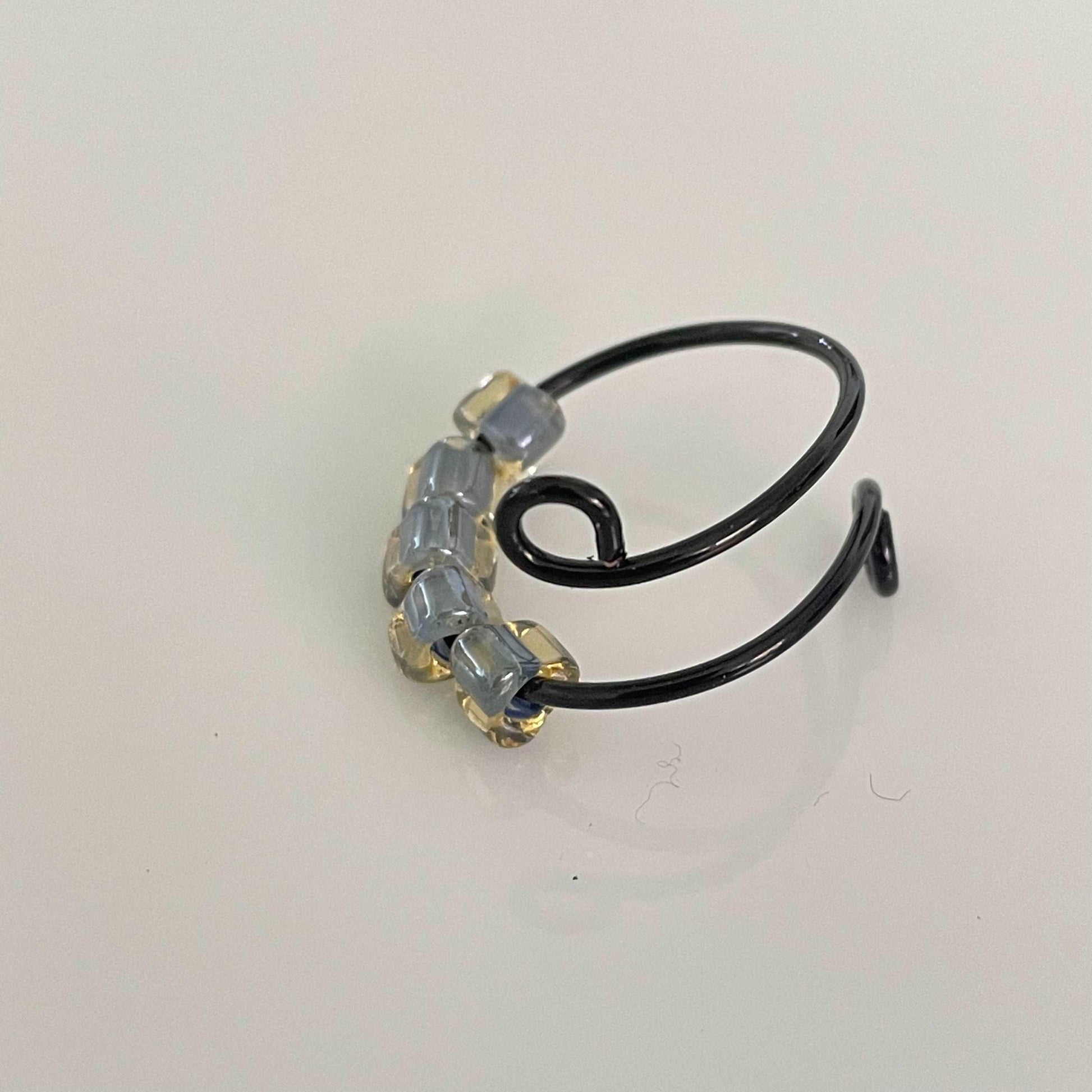 clear gray beads