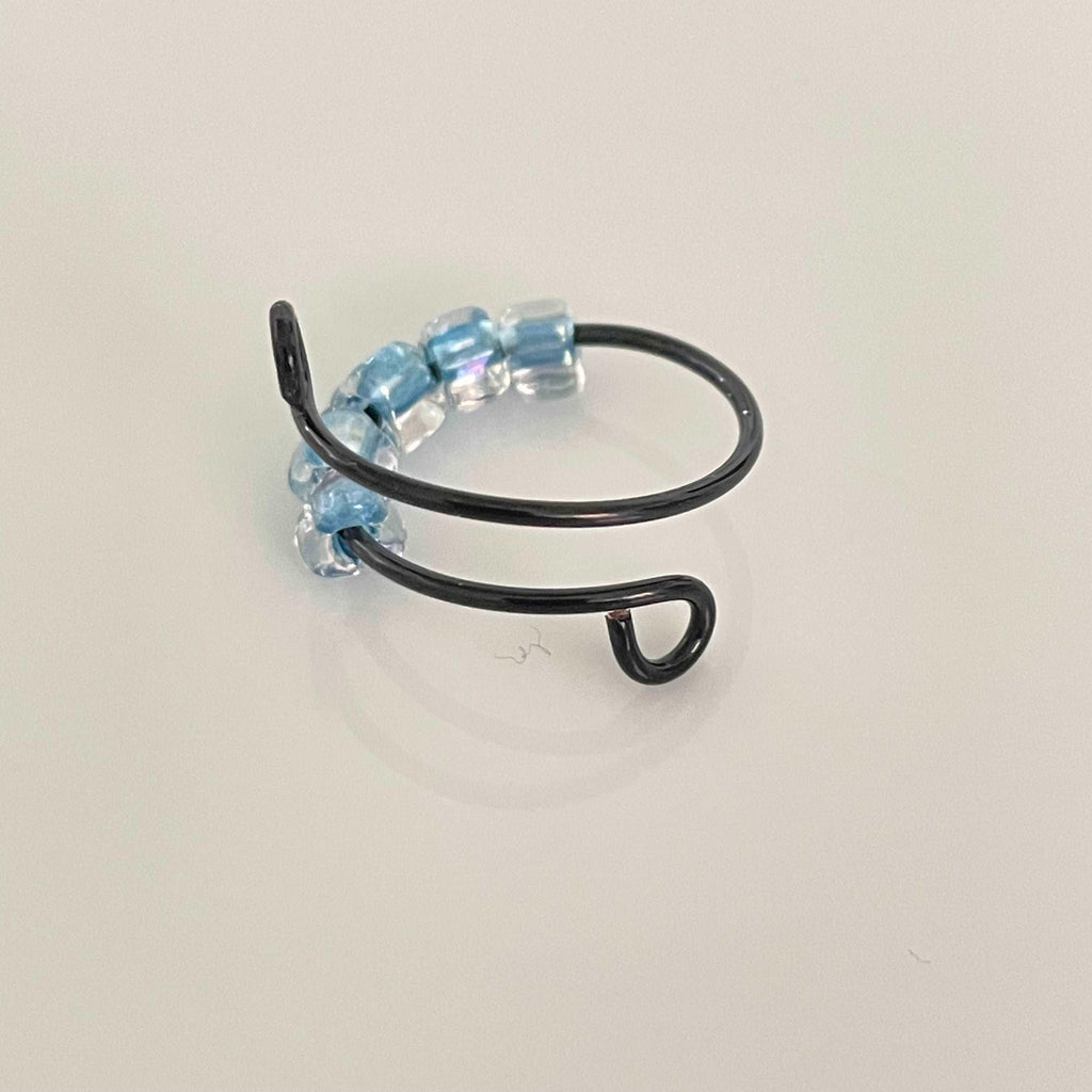 transparent pastel blue beads