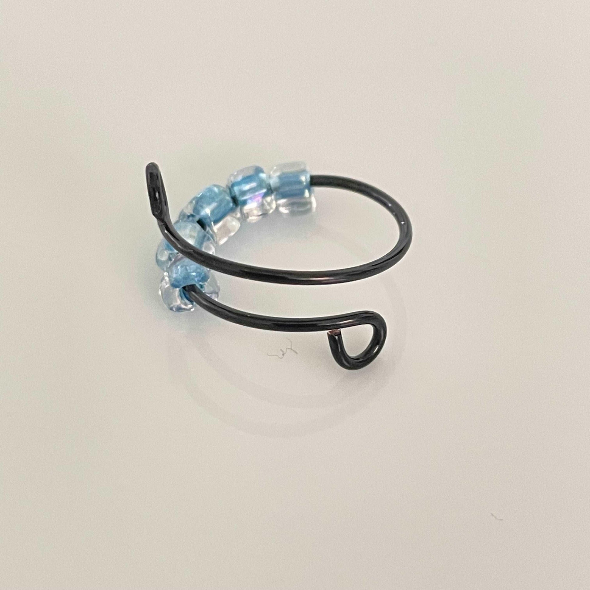 transparent pastel blue beads