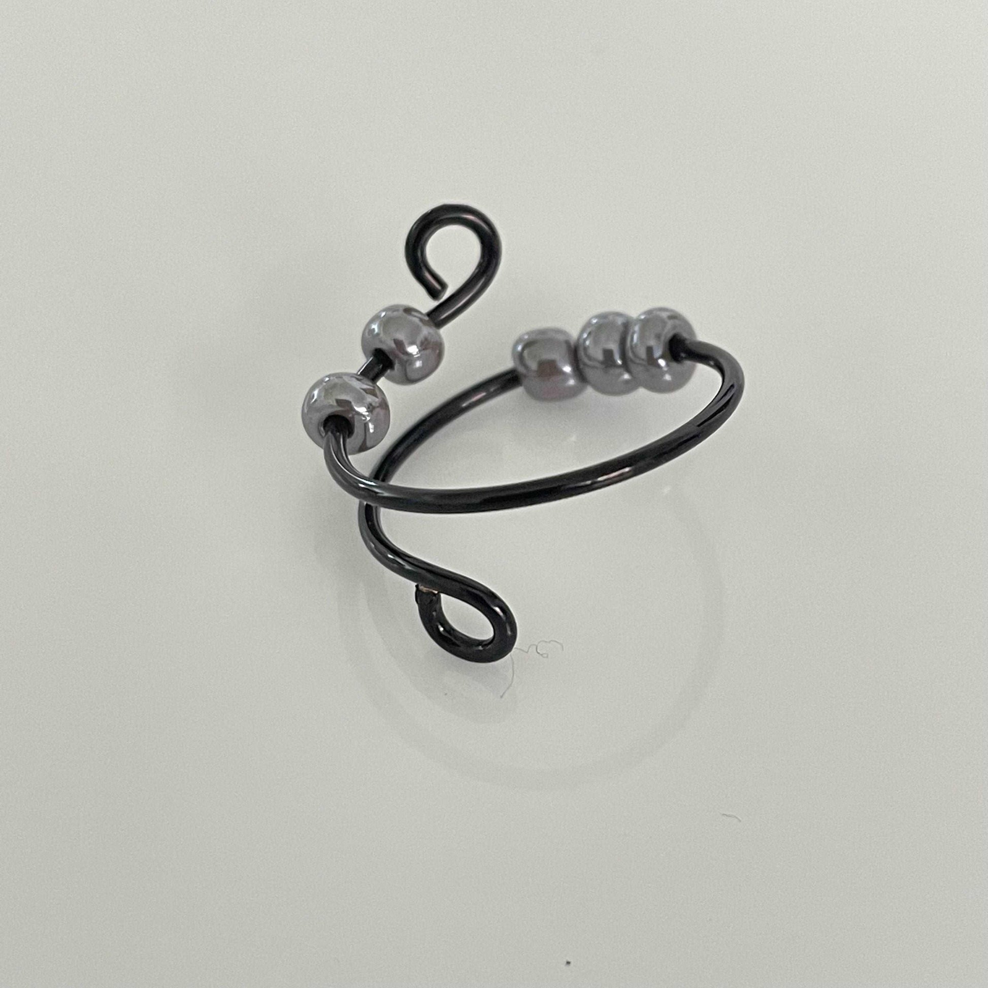 shiny grey beads