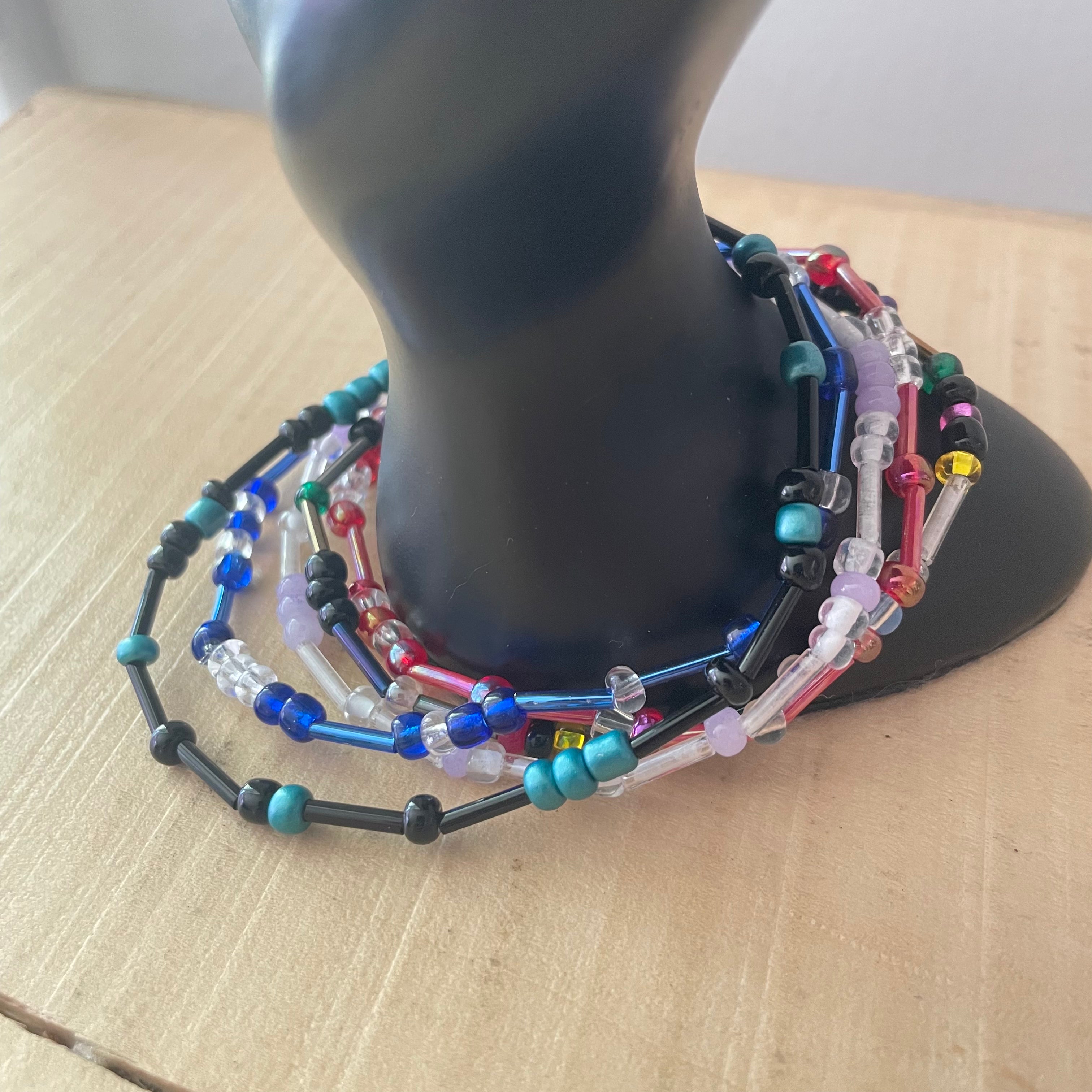 F*ck Cancer | 5 Pk Bracelet Mixed Pack Stretch Morse Code Gender-Neutral Mini / Seed Bead