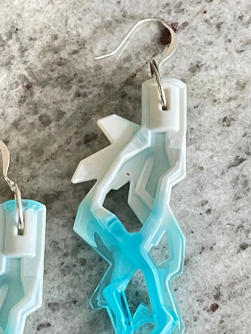 Acrylic Ombre Sword Statement Earrings Women's Jewelry Avant Garde Maximalist Book Club Gifts