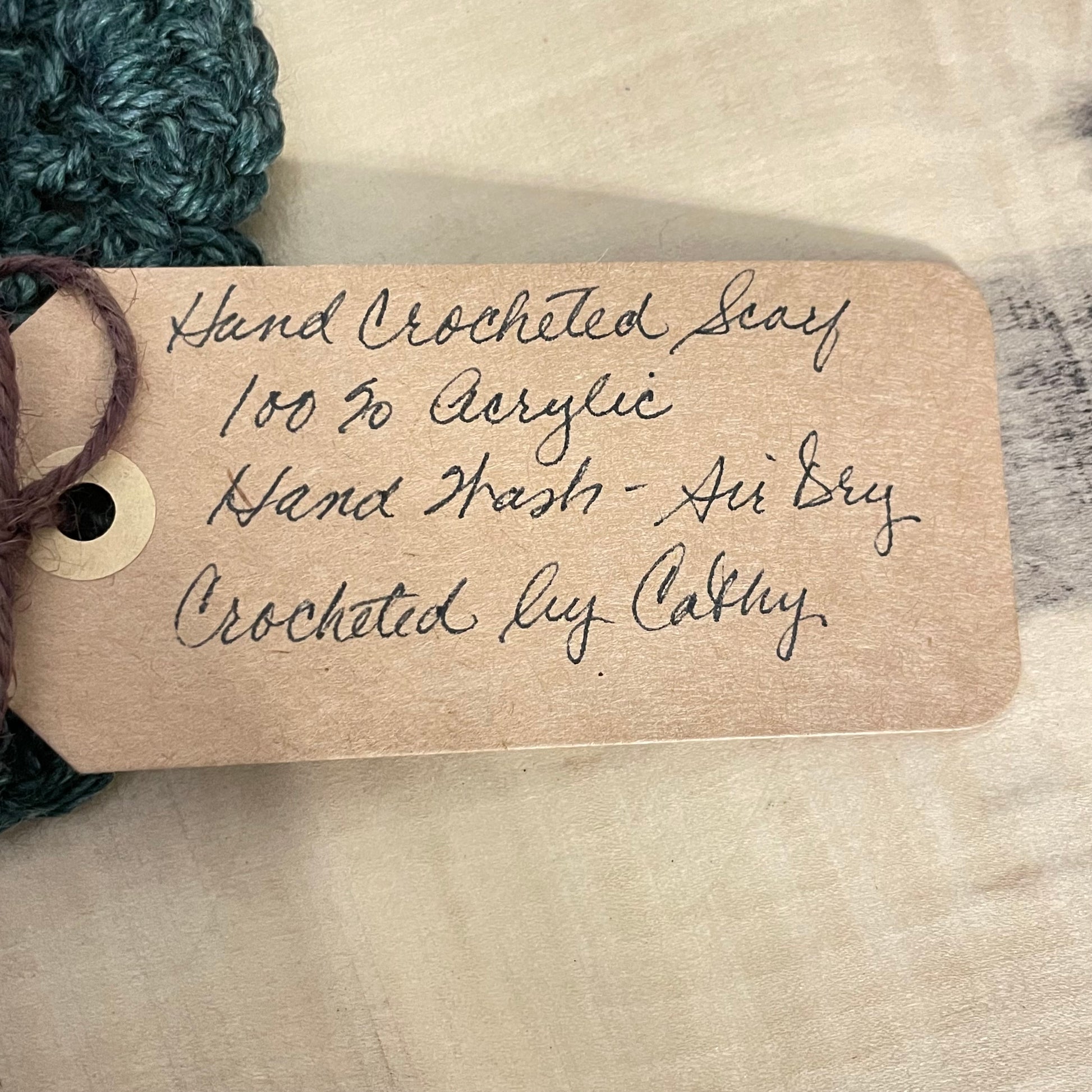 closeup of tag--details in product description