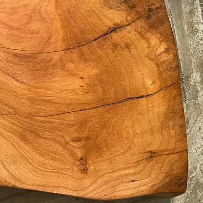 Hand Crafted Live Edge With Accent Hole Cherry Wood Charcuterie Snacking Cheese Board Large Entertaining Holiday Gift