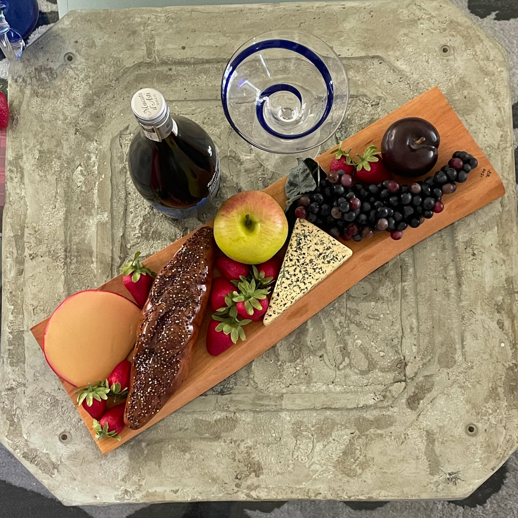 Live Edge White Oak Wood Charcuterie Board Long Rectangular/20-22" Hand Crafted Entertaining Party Hosting Holiday Gift Idea Housewarming