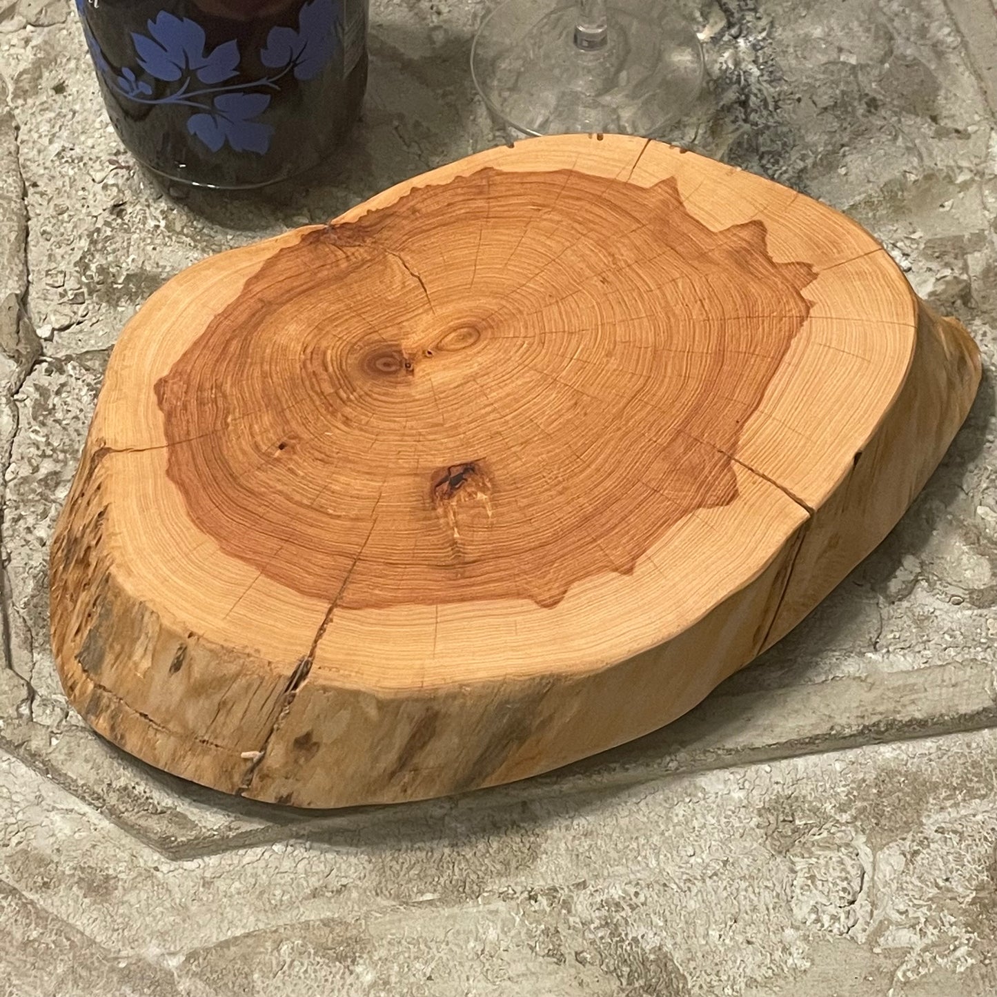 Live Edge Juniper Wood Charcuterie Board Small Oval/10-11" Hand Crafted Entertaining Party Hosting Holiday Gift Idea Housewarming
