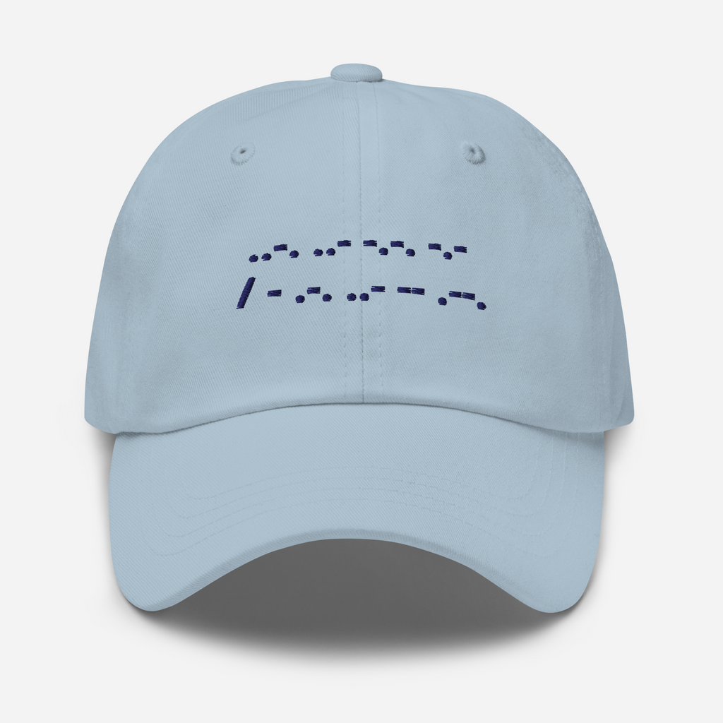 F*ck Tr*mp No Kings | Dad Hat Embroidered Morse Code Gender Neutral Adjustable Baseball Cap