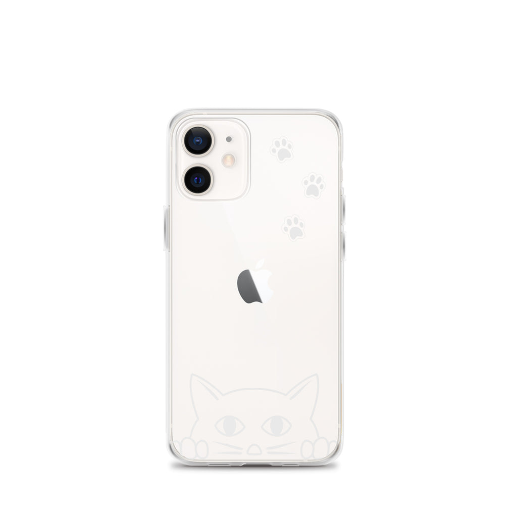 Peek-a-boo Cat | iPhone® Clear Phone Case Slim Fit Sturdy Cover Protective Pawprint Design for Pet Lovers Moms Dads