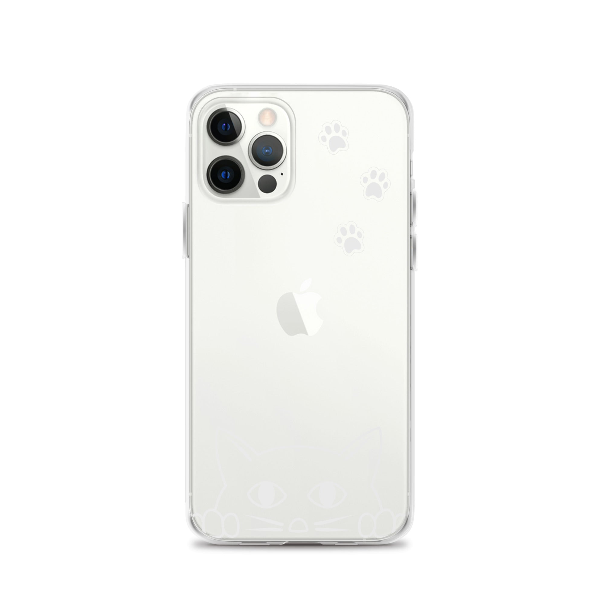 Peek-a-boo Cat | iPhone® Clear Phone Case Slim Fit Sturdy Cover Protective Pawprint Design for Pet Lovers Moms Dads