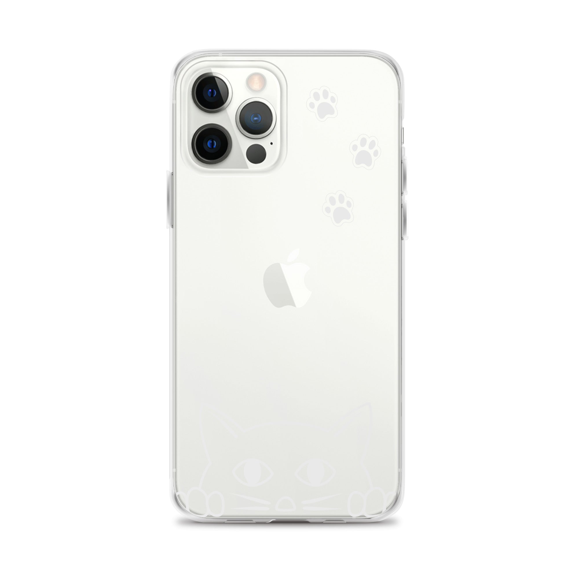 Peek-a-boo Cat | iPhone® Clear Phone Case Slim Fit Sturdy Cover Protective Pawprint Design for Pet Lovers Moms Dads