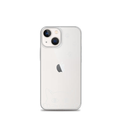Peek-a-boo Cat Clear Case for iPhone® Slim Fit Sturdy Cover Protective Pawprint Design for Pet Lovers Moms Dads