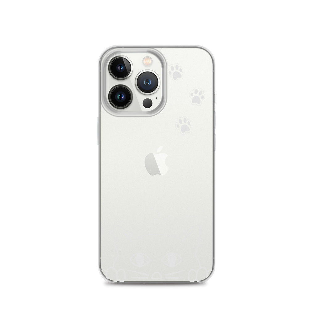 Peek-a-boo Cat | iPhone® Clear Phone Case Slim Fit Sturdy Cover Protective Pawprint Design for Pet Lovers Moms Dads