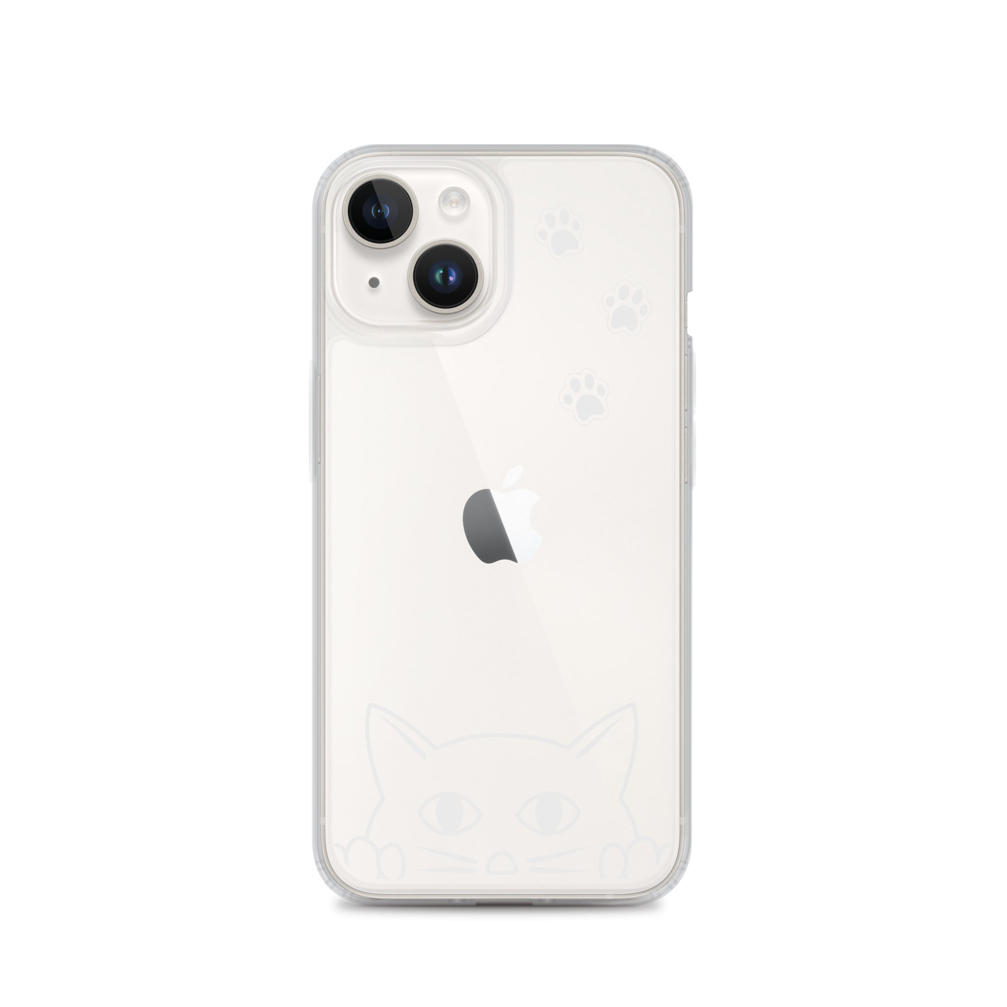 Peek-a-boo Cat | iPhone® Clear Phone Case Slim Fit Sturdy Cover Protective Pawprint Design for Pet Lovers Moms Dads