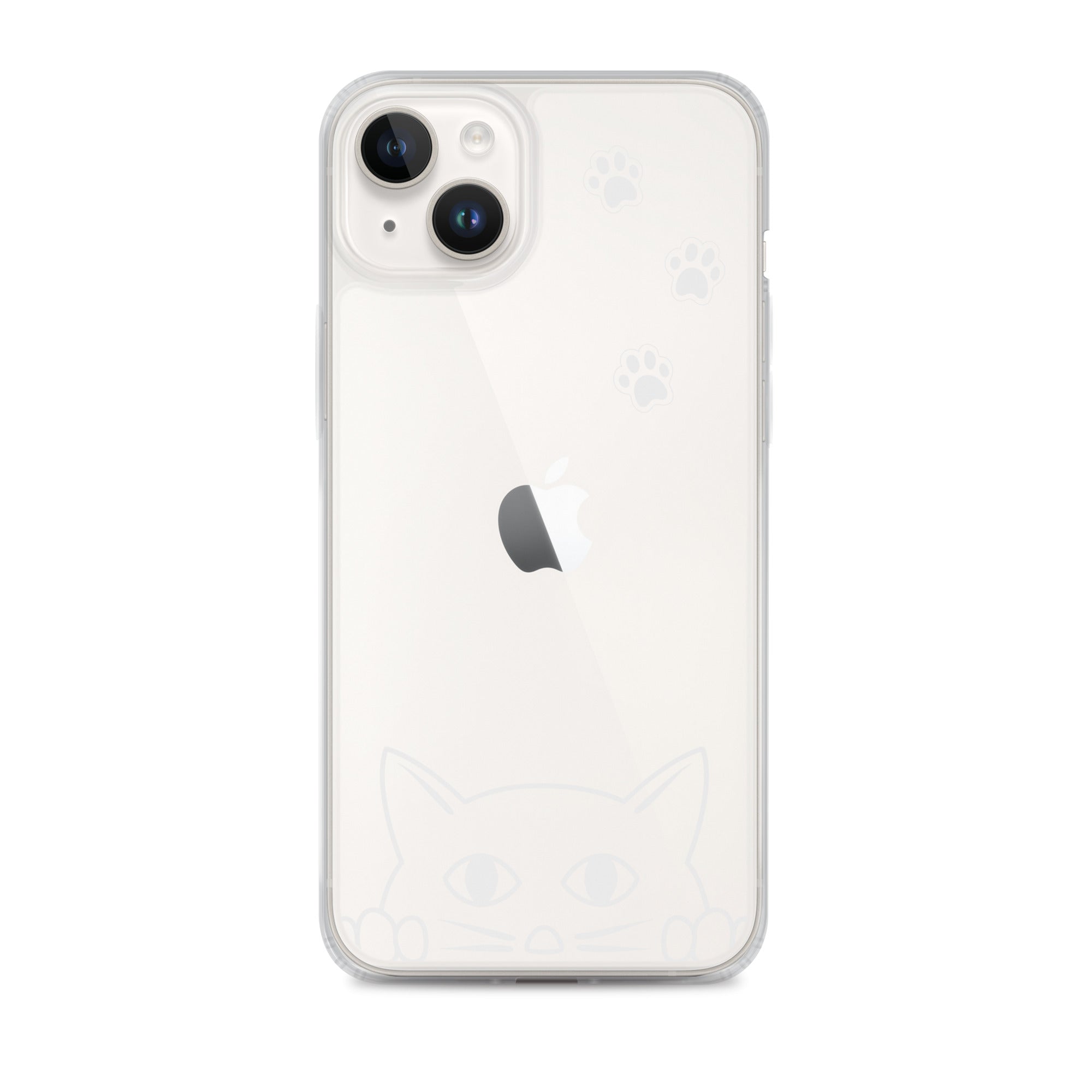 Peek-a-boo Cat | iPhone® Clear Phone Case Slim Fit Sturdy Cover Protective Pawprint Design for Pet Lovers Moms Dads