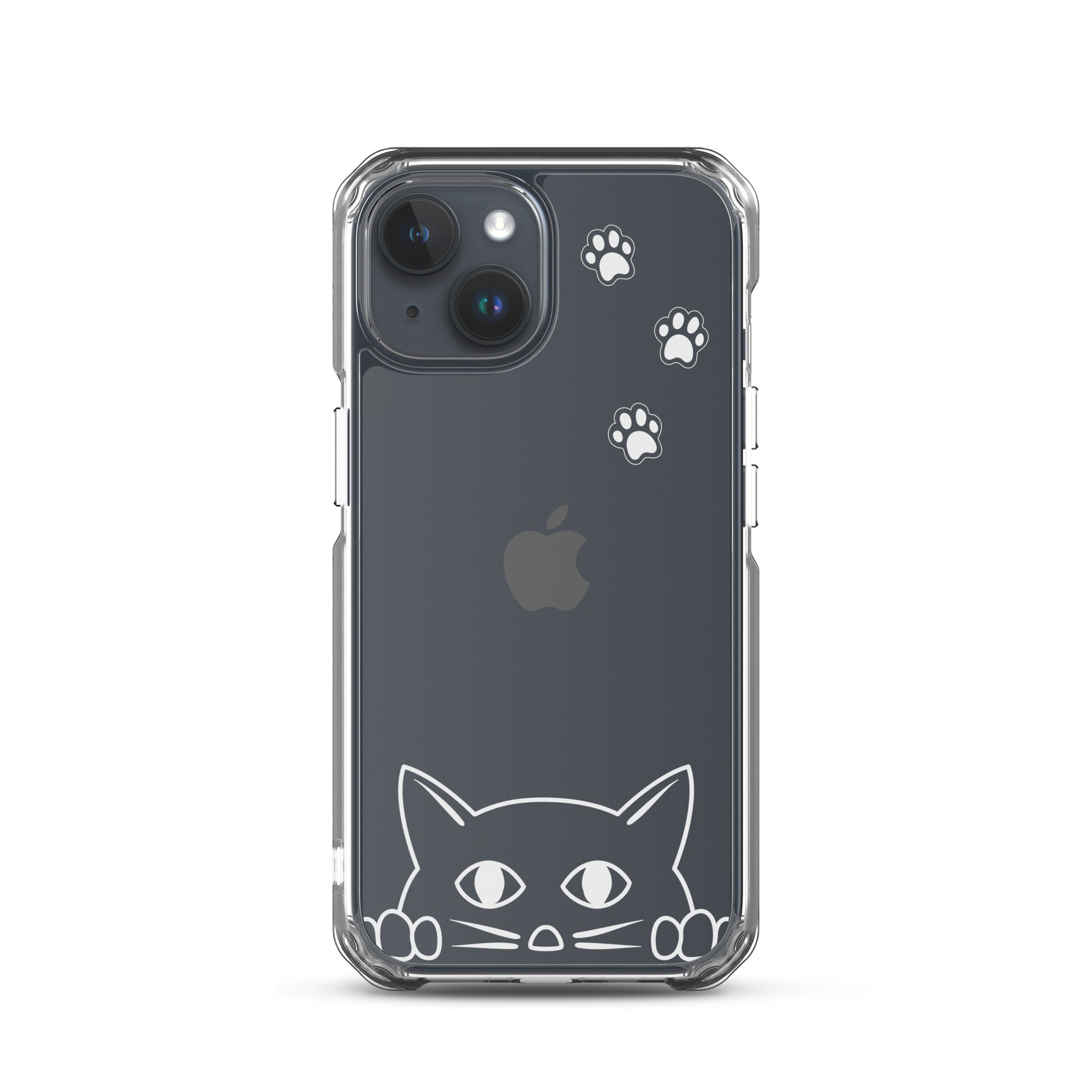 Peek-a-boo Cat | iPhone® Clear Phone Case Slim Fit Sturdy Cover Protective Pawprint Design for Pet Lovers Moms Dads