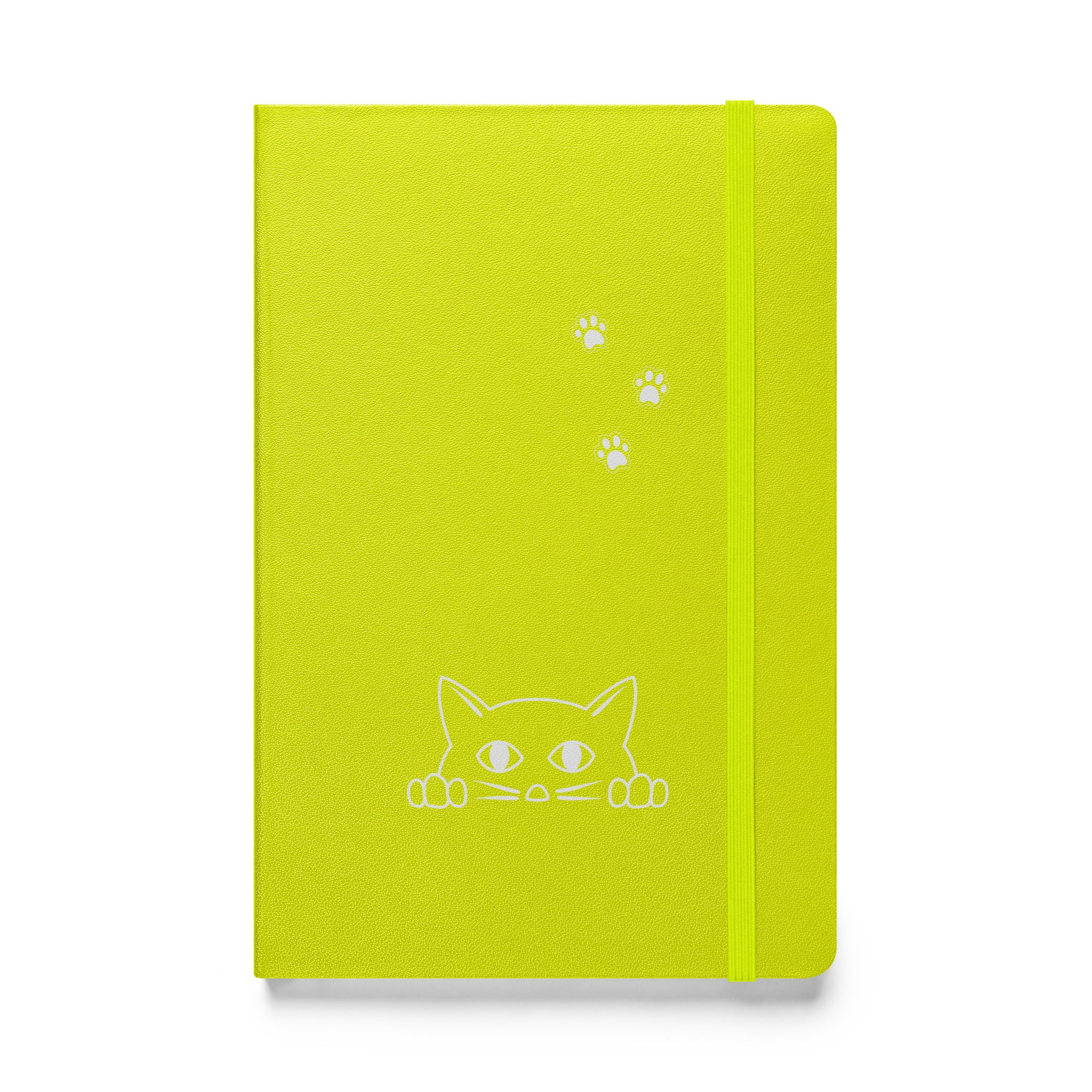 Peek-a-boo Cat | Lined Journal Notebook Medium 5.5" x 8.5" 80 pages Hardcover Pawprint Design Pet Lovers Women Men Teens Writing Work School Office