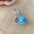 Blue & White Swirl Pet Collar Charm