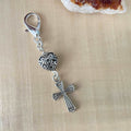 Mixed Metal Large Cross & Heart Pet Collar Charms Cat Dog Furbaby Pet Accessory