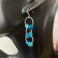 Hoop & Connector Piece Earrings Multi Blue
