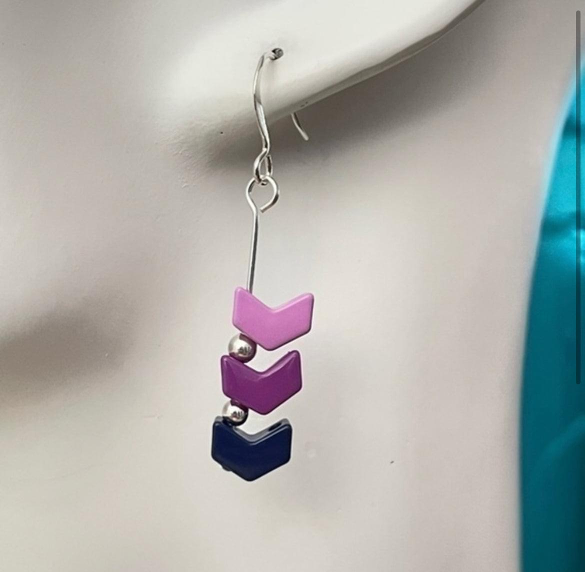 close up of single earring