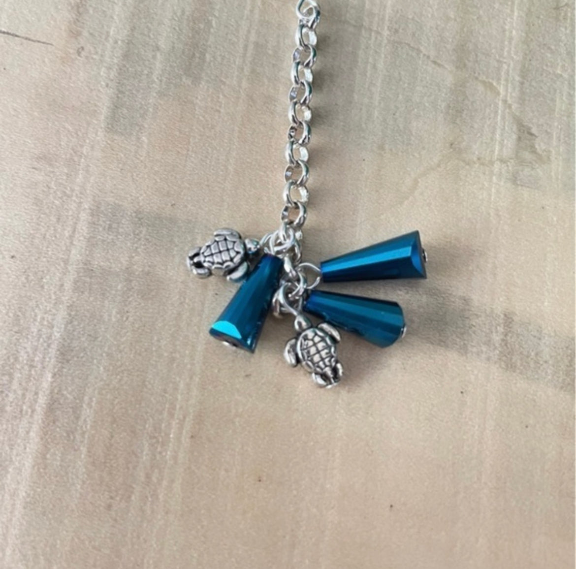 Dark Blue Swarovski Crystal Mini Turtle Statement Earrings 2.75" Coastal Resort Elegant Ocean Vacation