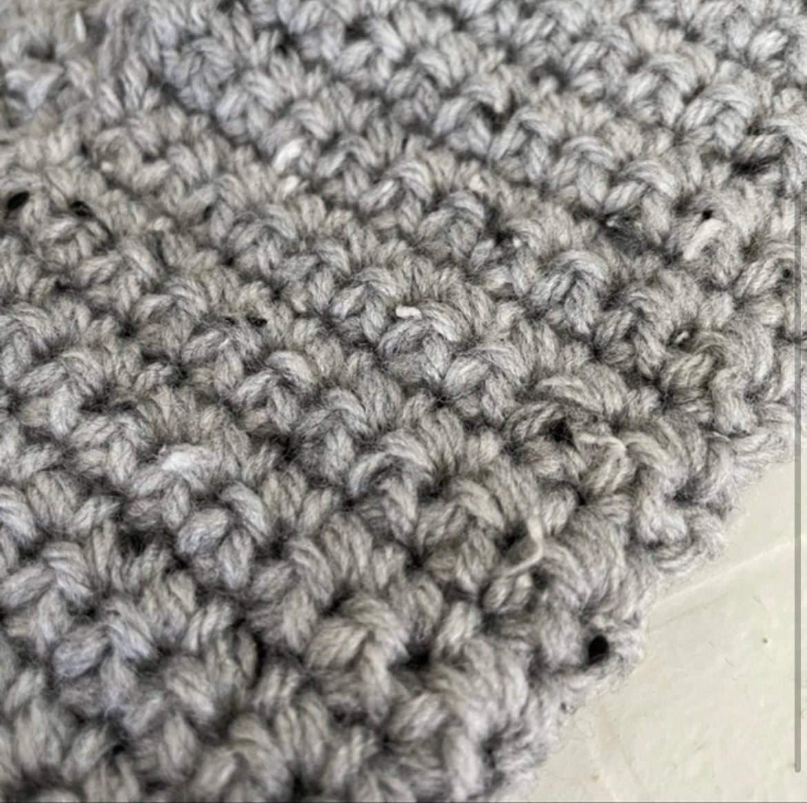 Texting Tech Wrist Warmers Gray Speckled Tweed Crochet Knit Spring Fall Winter Writing Gaming Fingerless Gloves Grey