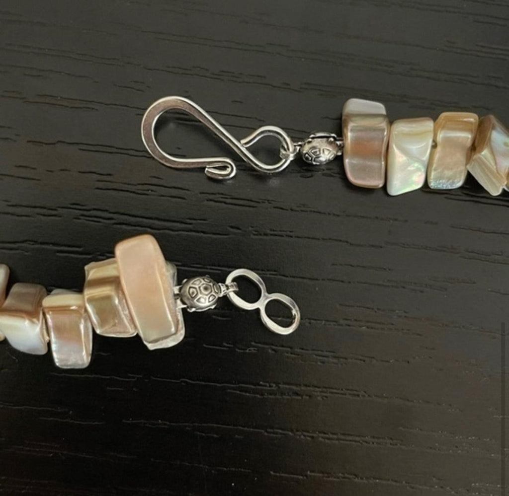 close up of hook clasp