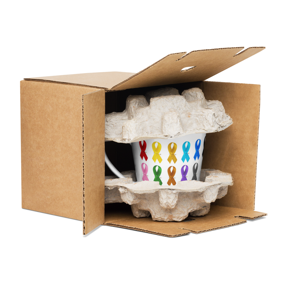 Hope Is Everything | Latte Mug Ribbon & Morse Code Colorful 12 Oz Coffee Tea Hot Drink Gift for Men Women Mom Dad Brother Sister