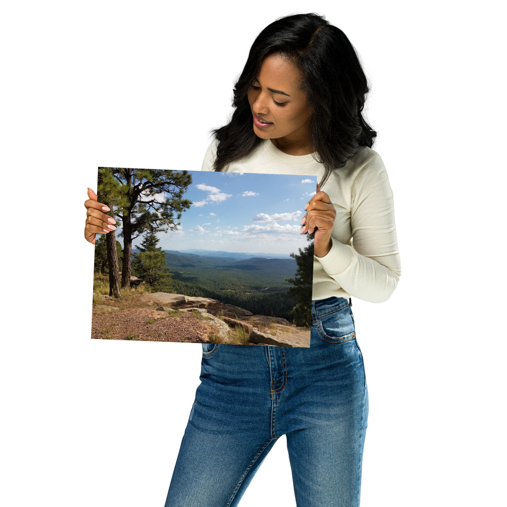 Forest Canyon Landscape | Wall Art Poster Nature Photograph Scenic Scenery Photo Picture America Woodland Trees Cool Slightly Glossy Print Paper