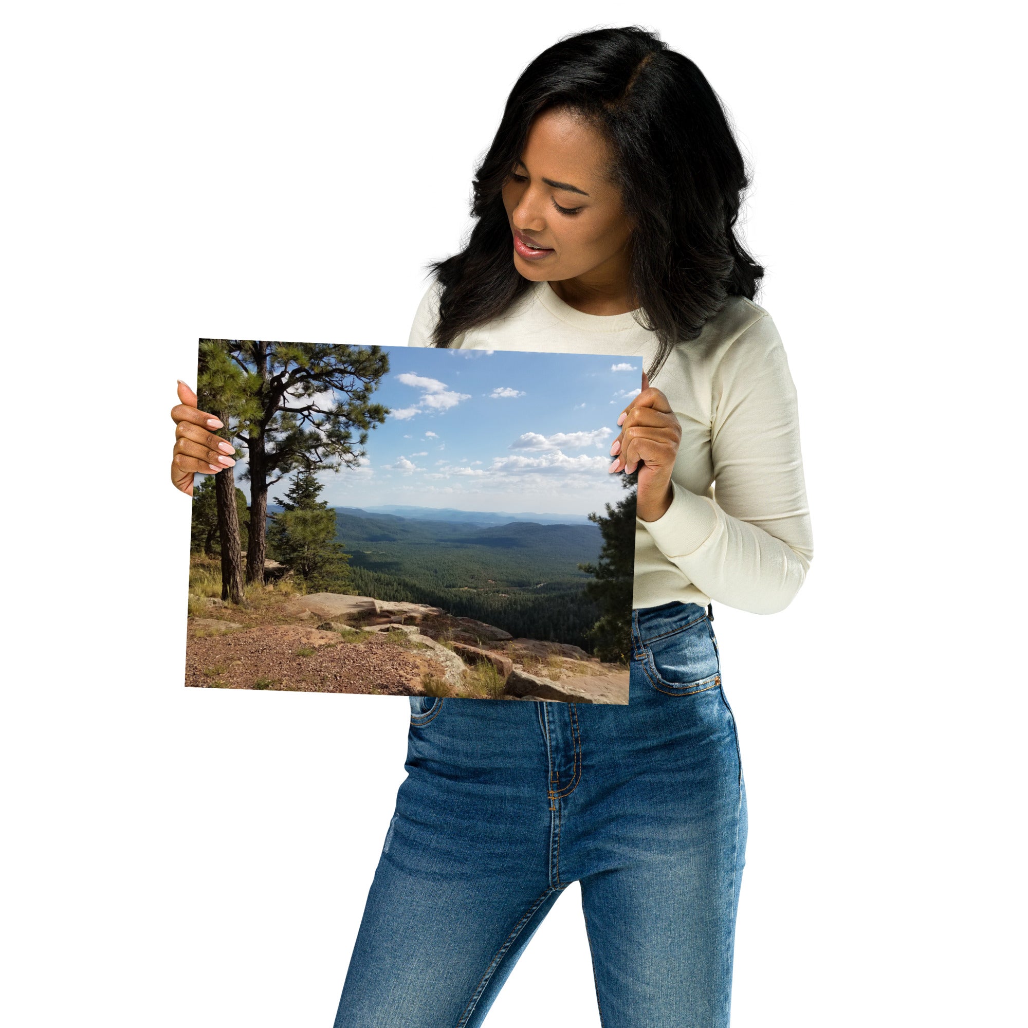 Forest Canyon Landscape | Wall Art Poster Nature Photograph Scenic Scenery Photo Picture America Woodland Trees Cool Slightly Glossy Print Paper