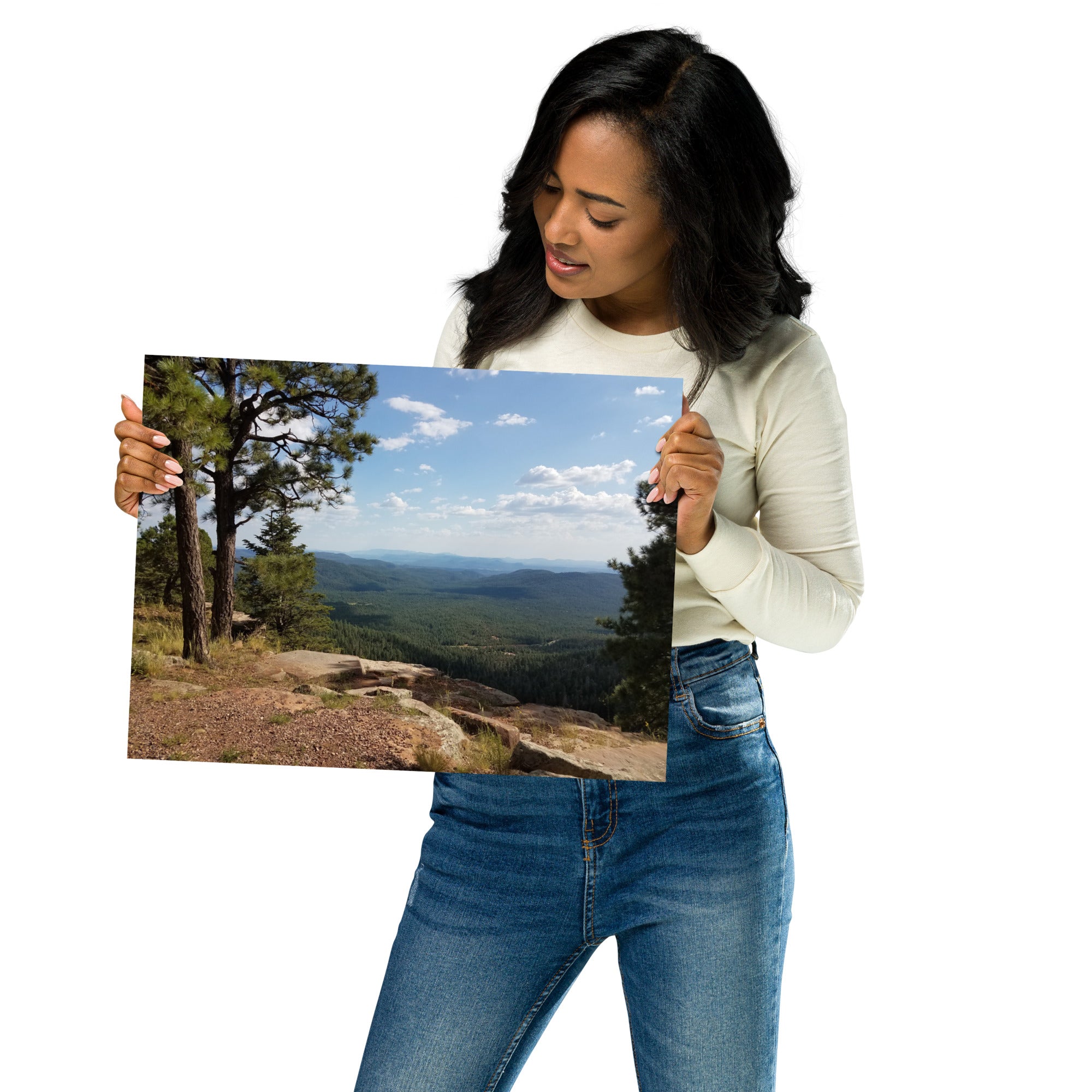 Forest Canyon Landscape | Wall Art Poster Nature Photograph Scenic Scenery Photo Picture America Woodland Trees Cool Slightly Glossy Print Paper