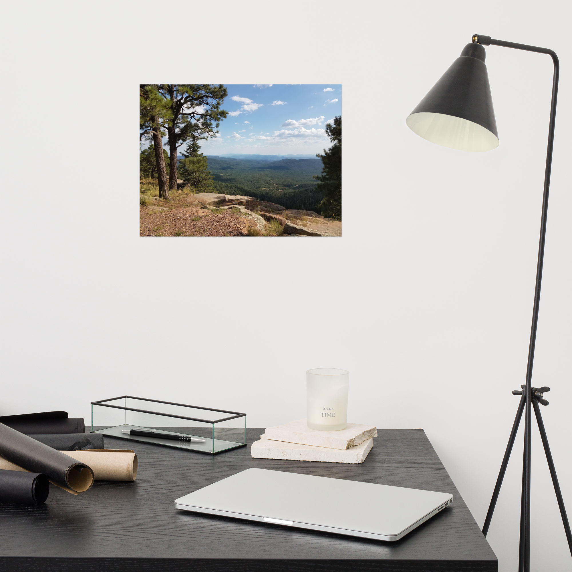 Forest Canyon Landscape | Wall Art Poster Nature Photograph Scenic Scenery Photo Picture America Woodland Trees Cool Slightly Glossy Print Paper