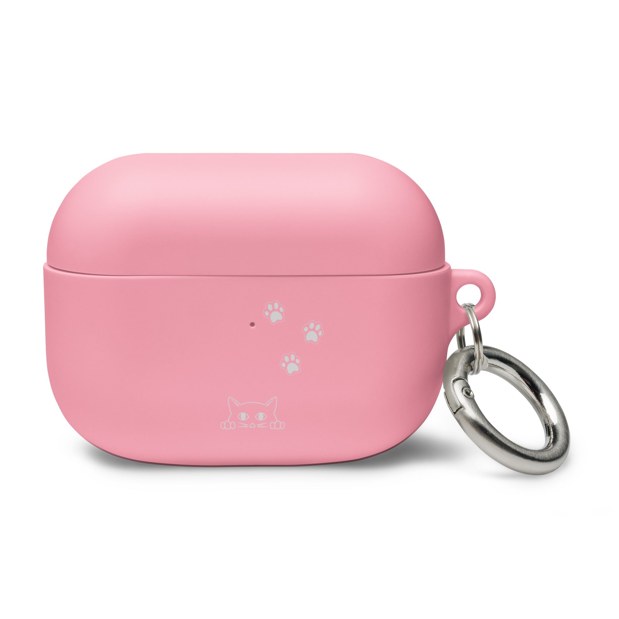 Peek-a-boo Cat Pawprint | Case for AirPods® & AirPods® Pro Protective Rubber Women Teens Girls Cute Kitty Apple Cover Keychain Compatible