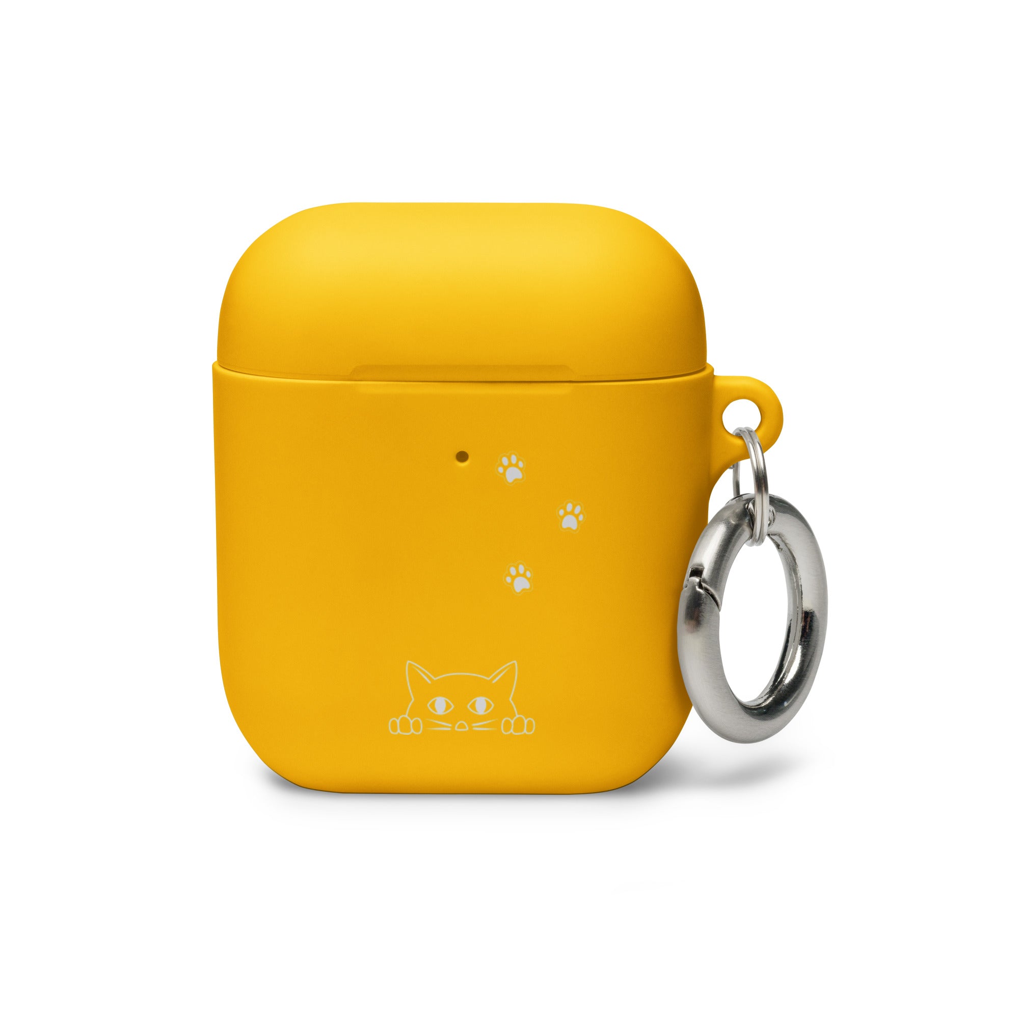 Peek-a-boo Cat Pawprint | Case for AirPods® & AirPods® Pro Protective Rubber Women Teens Girls Cute Kitty Apple Cover Keychain Compatible