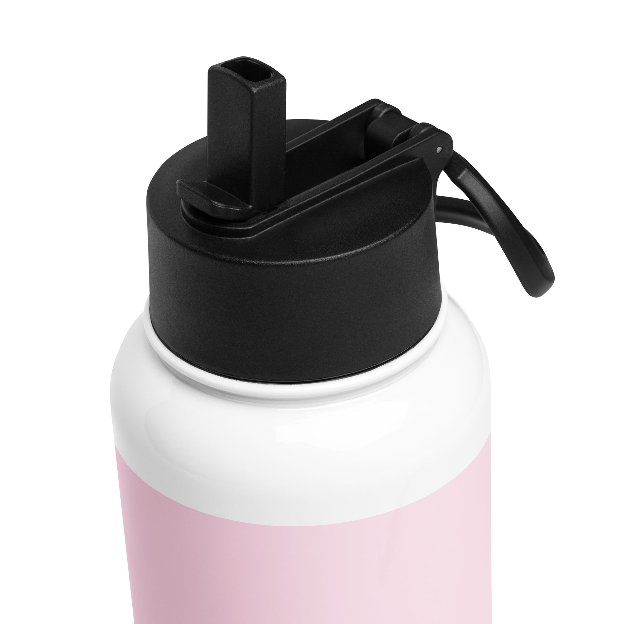 F*ck Cancer | Water Bottle Morse Code Pink Ribbon Stainless Steel 32 Oz Straw Lid Men Women Gift Idea Awareness