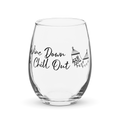 Wine Down Chill Out | Stemless Wine Glass Hammock Design for Friends Girlfriend Coworker Girl's Night Funny Saying Gift 15 Oz Gift Idea